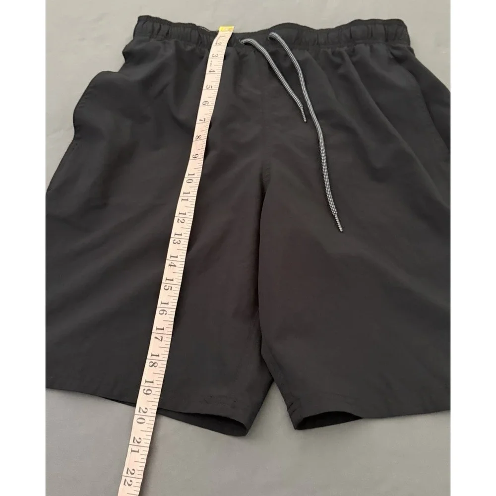 Nike Core Contend Volley Swim Trunks Men's Size Medium Black Drawstring Lined